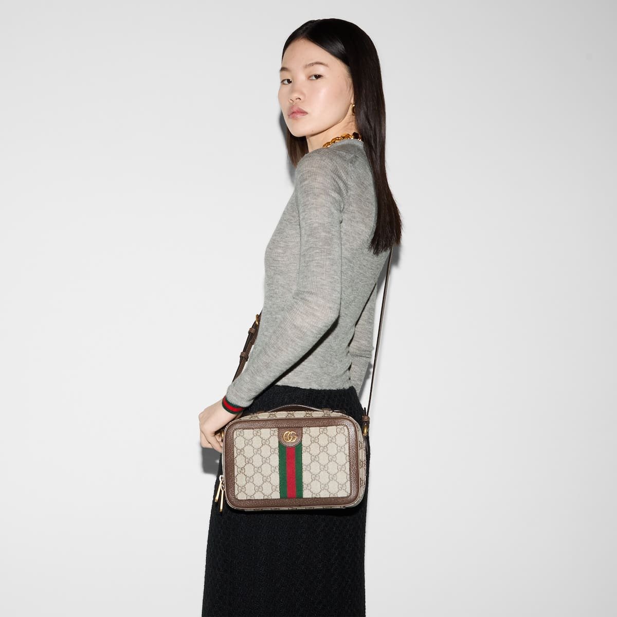 Gvc*1 Ophidia small crossbody bag with Web
