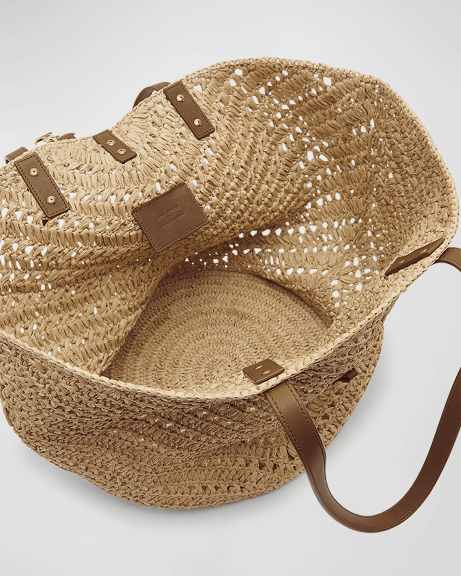 Sa1nt Lau*nt Panier Medium Y51 Tote Bag in Raffia