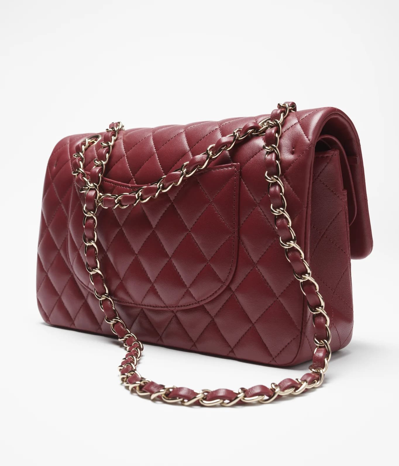 Ch**el Lambskin & Gold-Tone Metal Wine red