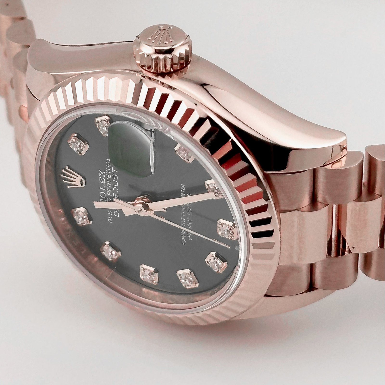 R01ex Datejust 28 279175 ‘Ladies’ Rose Gold Olive D1am0nd Dial (2025)
