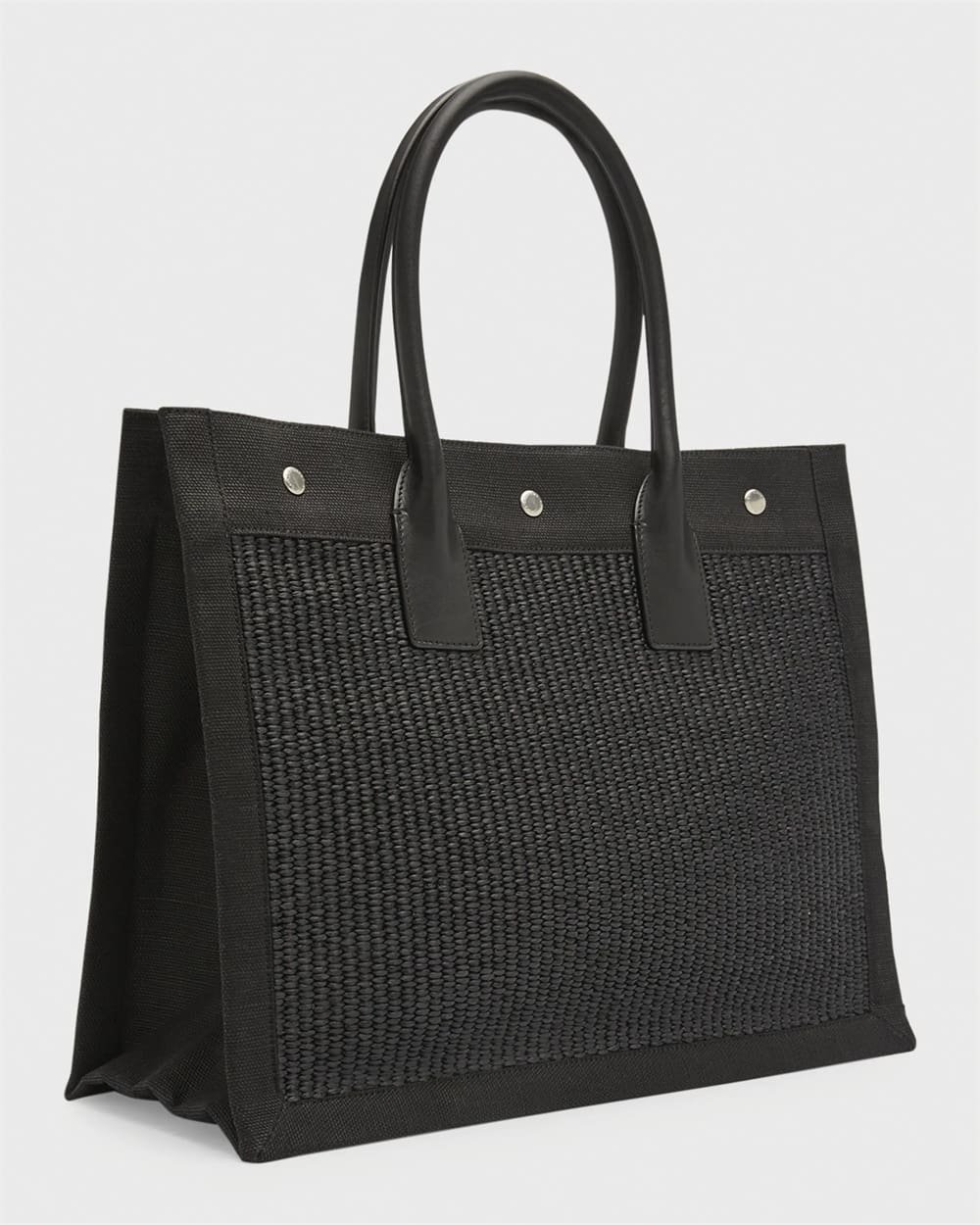 Sa1nt Lau*nt Rive Gauche Small Tote Bag in Raffia