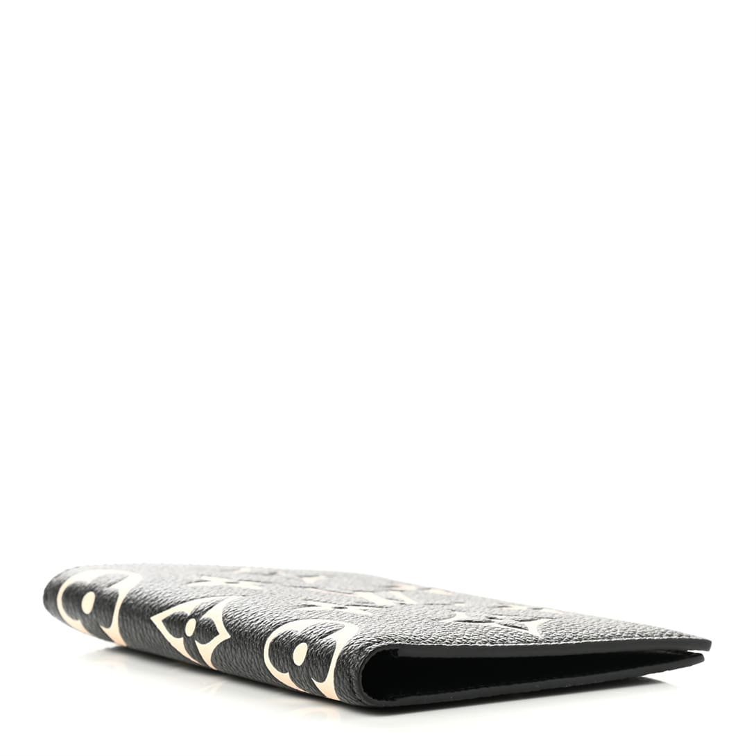 L0vis Vvtt0n Empreinte Monogram Giant Passport Cover Black Beige