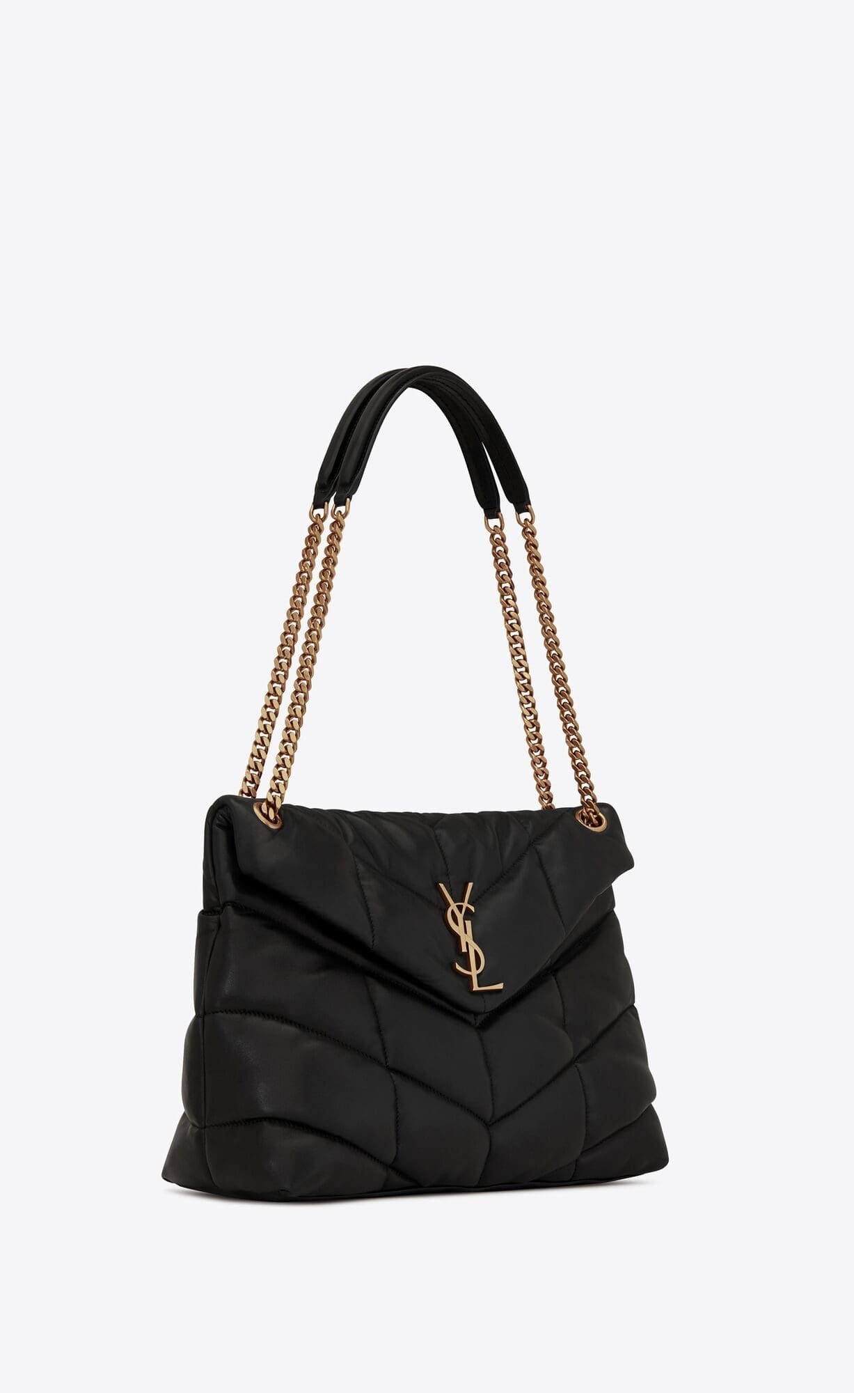 Sa1nt Lau*nt PUFFER MEDIUM BAG IN QUILTED NAPPA LEATHER