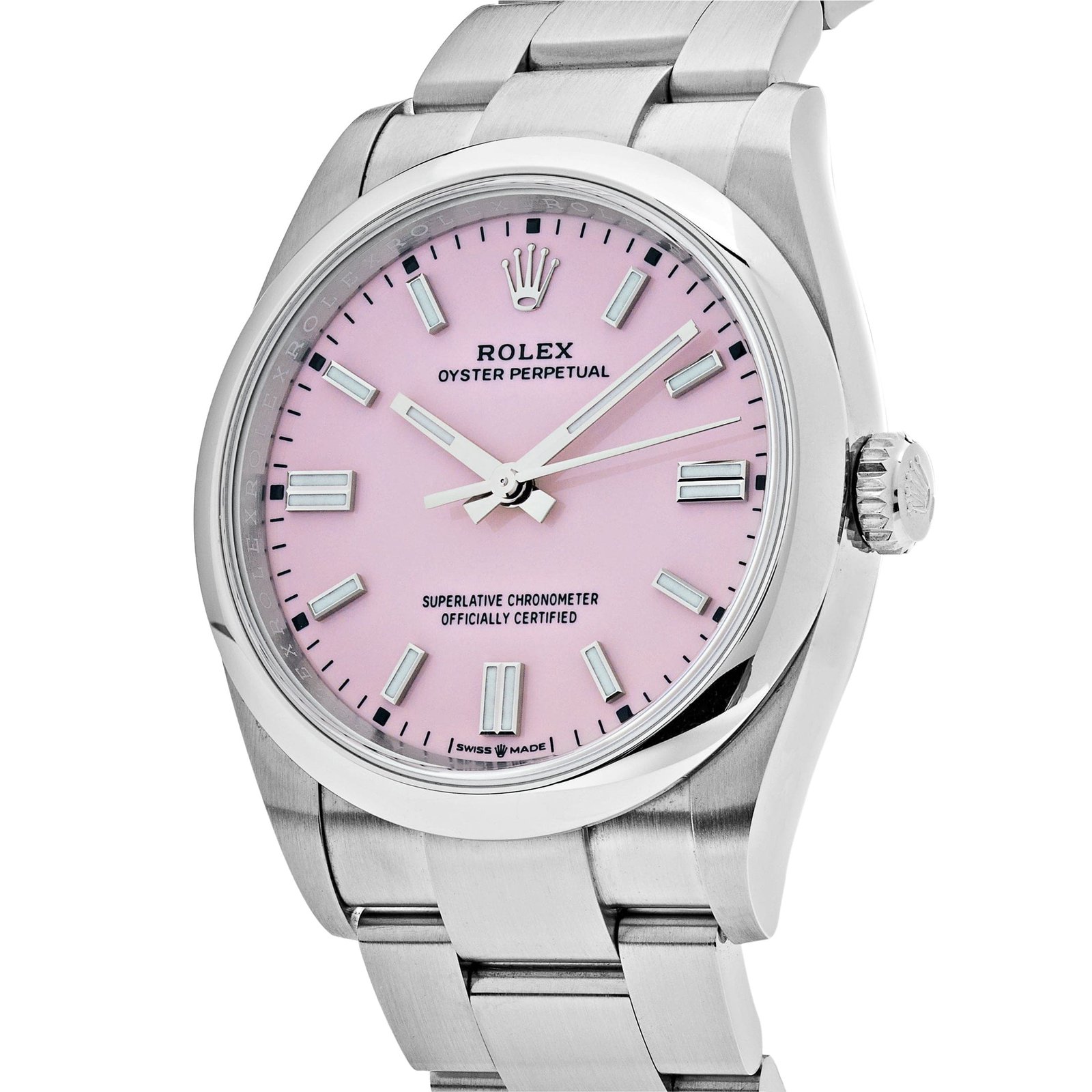 R01ex Oyster Perpetual 36 126000 Stainless Steel Candy Pink Dial (2024)