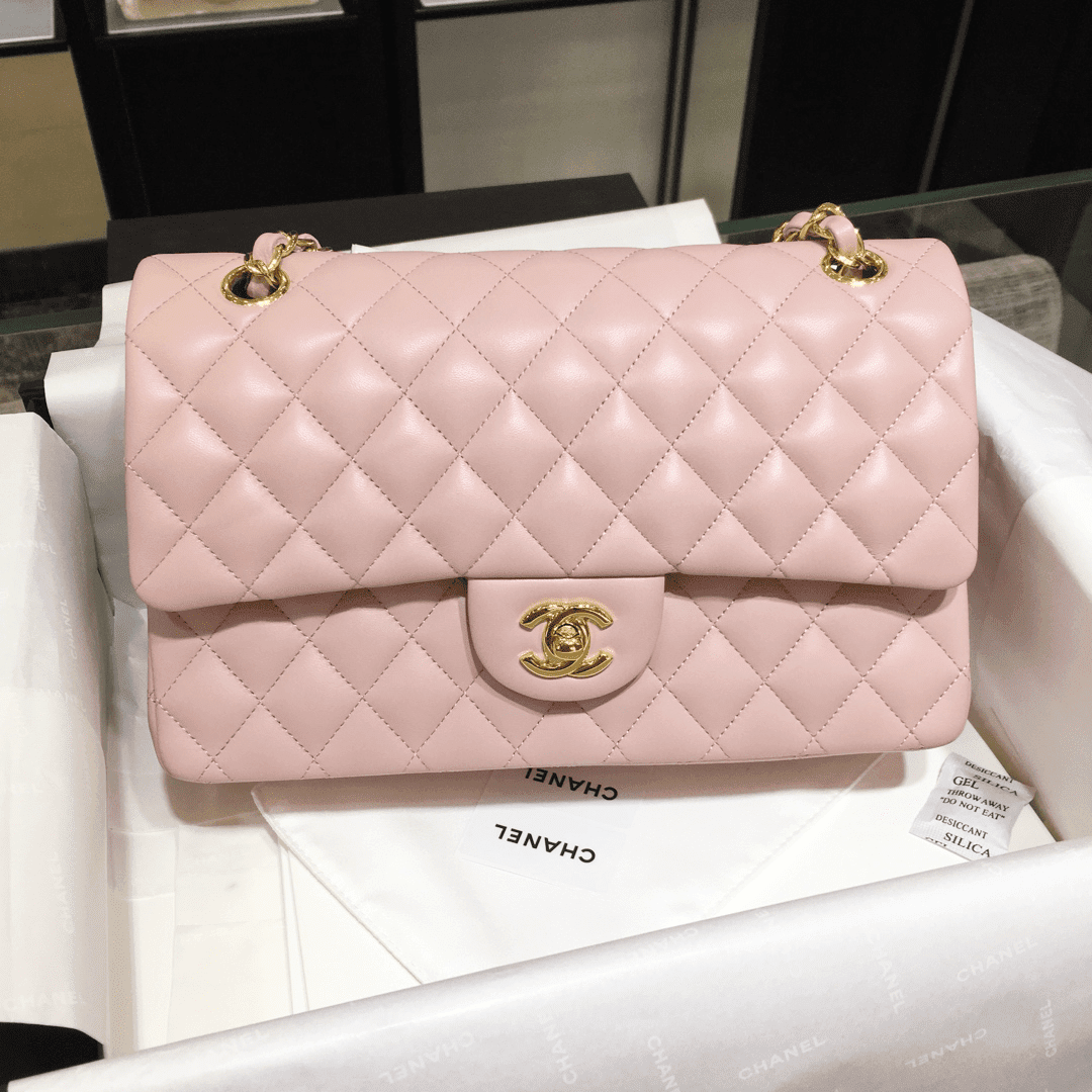 Ch**el Classic Double Flap Small Pink Lambskin