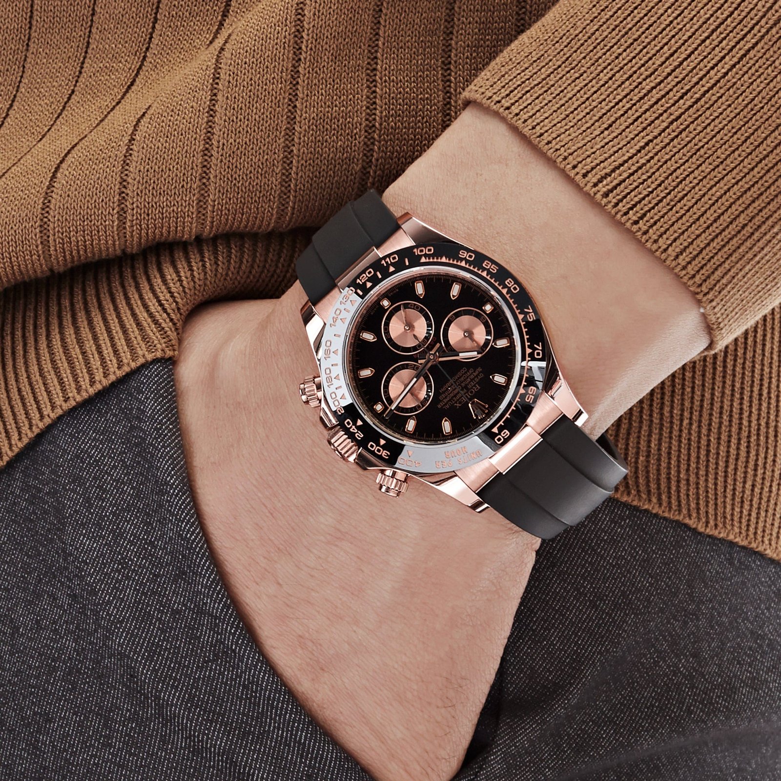 R01ex Daytona 116515LN Rose Gold Black Dial (2022)