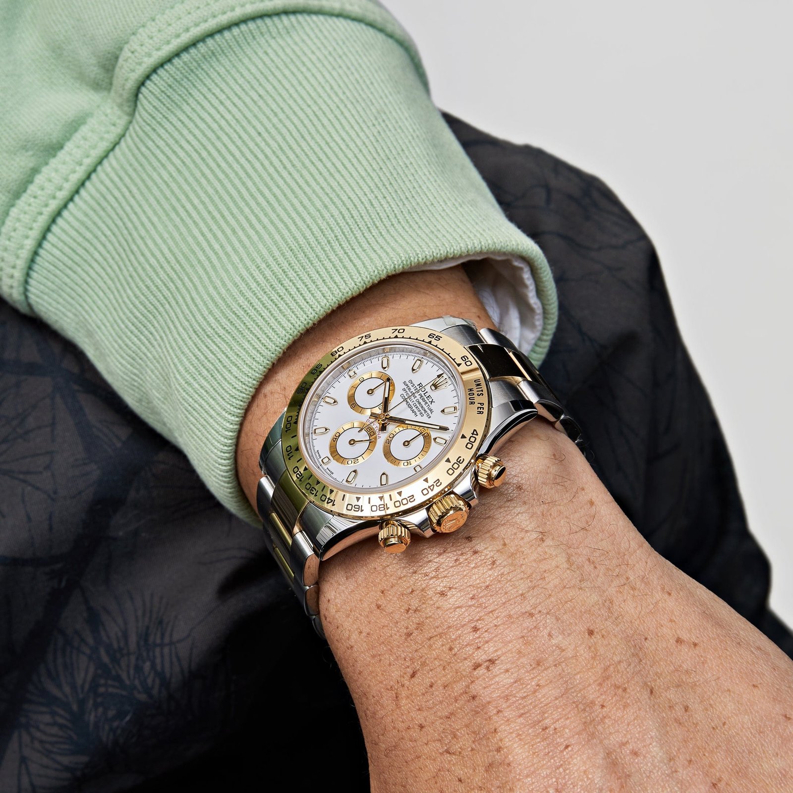 R01ex Daytona 126503 Yellow Gold Stainless Steel White Dial (2024)