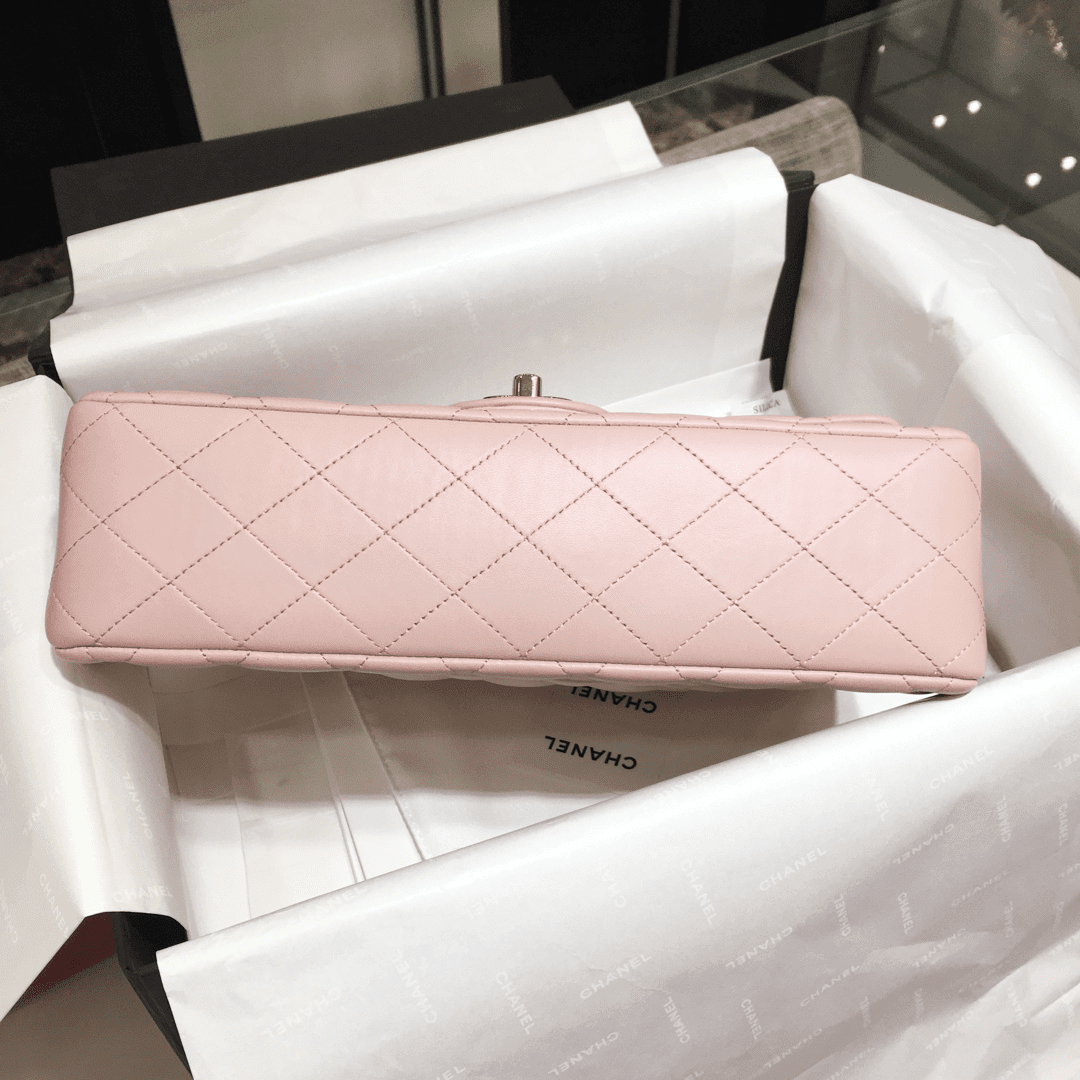 Ch**el Classic Double Flap Small Pink Lambskin