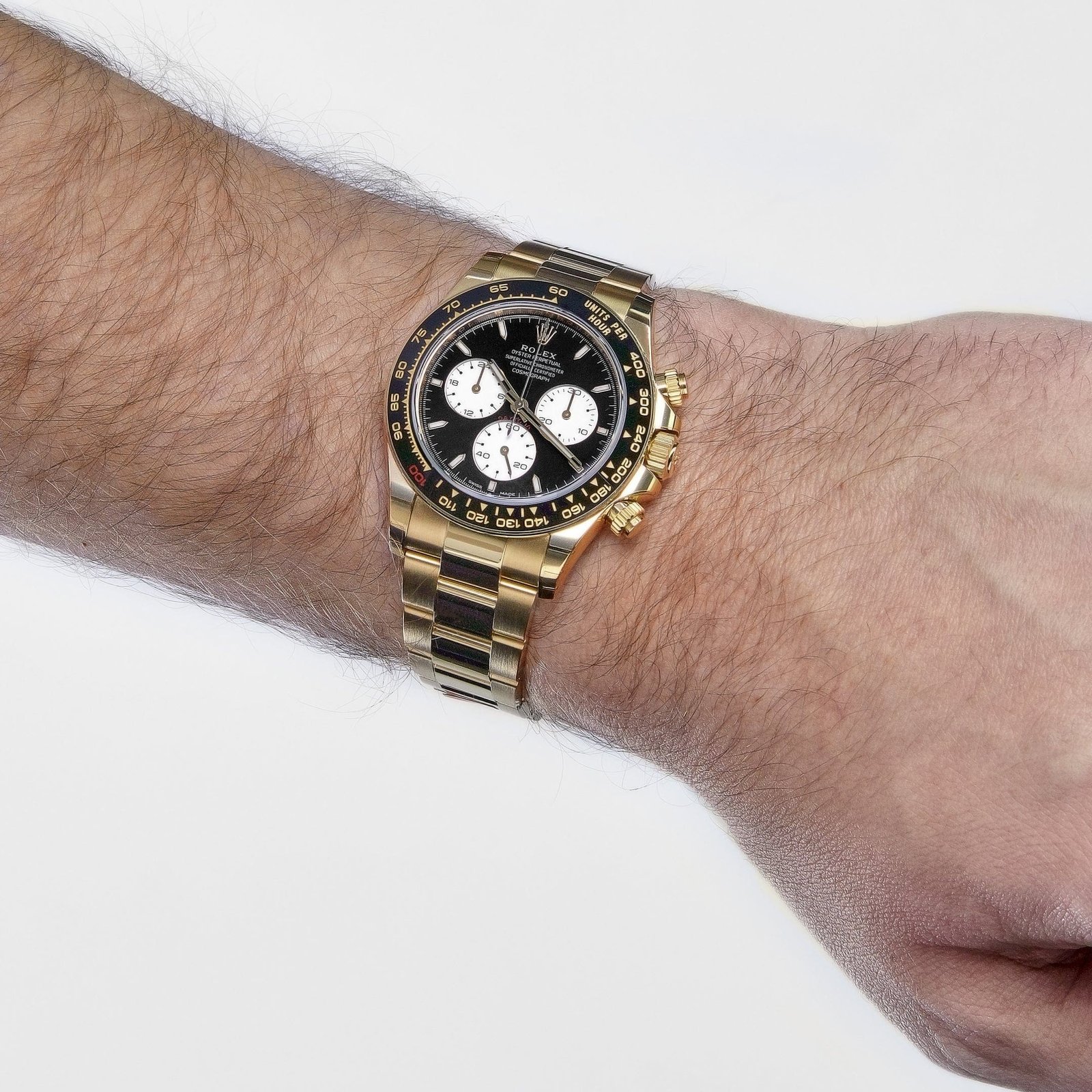 R01ex Daytona 126528LN ‘Le Mans’ Yellow Gold Black Dial