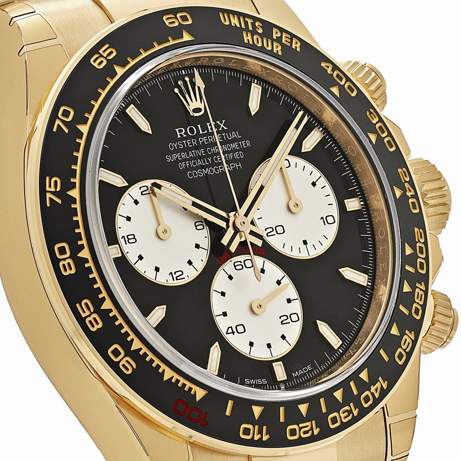 R01ex Daytona 126528LN ‘Le Mans’ Yellow Gold Black Dial