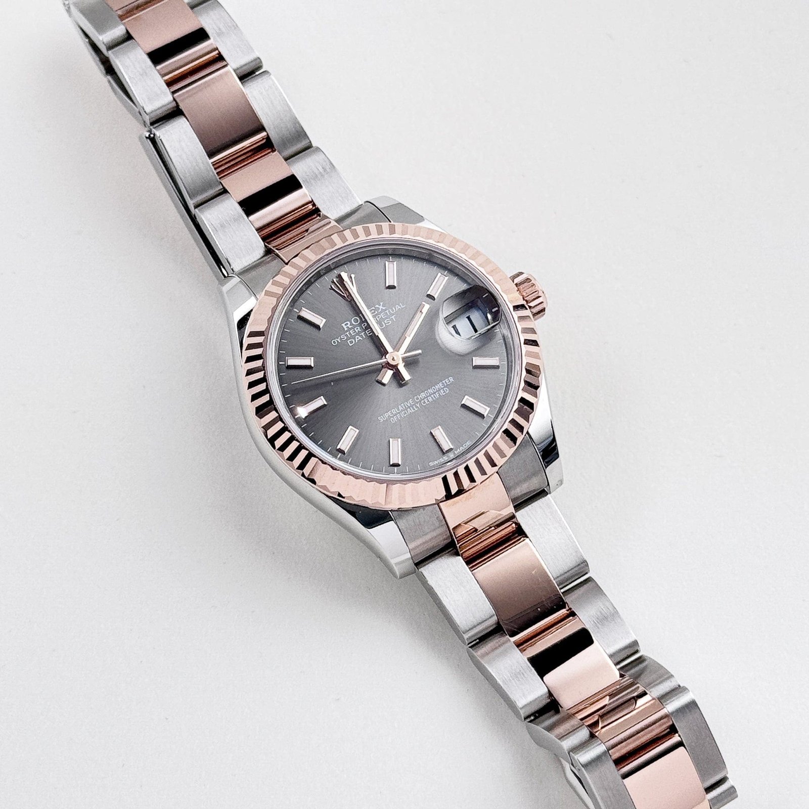 R01ex Datejust 31 278271 ‘Ladies’ Rose Gold Stainless Steel Slate Dial Oyster (2025)