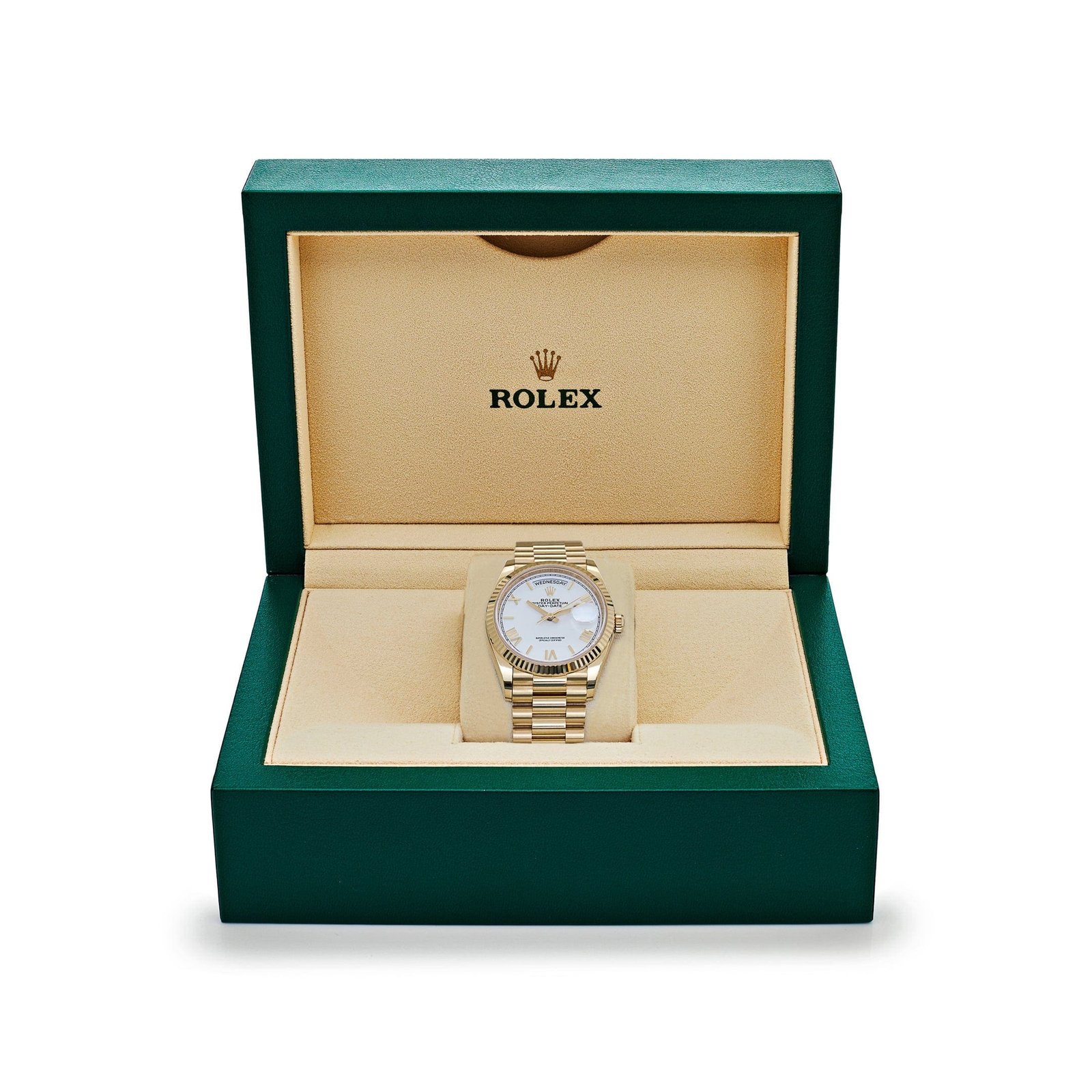R01ex Day-Date 36 128238 Yellow Gold White Dial (2022)