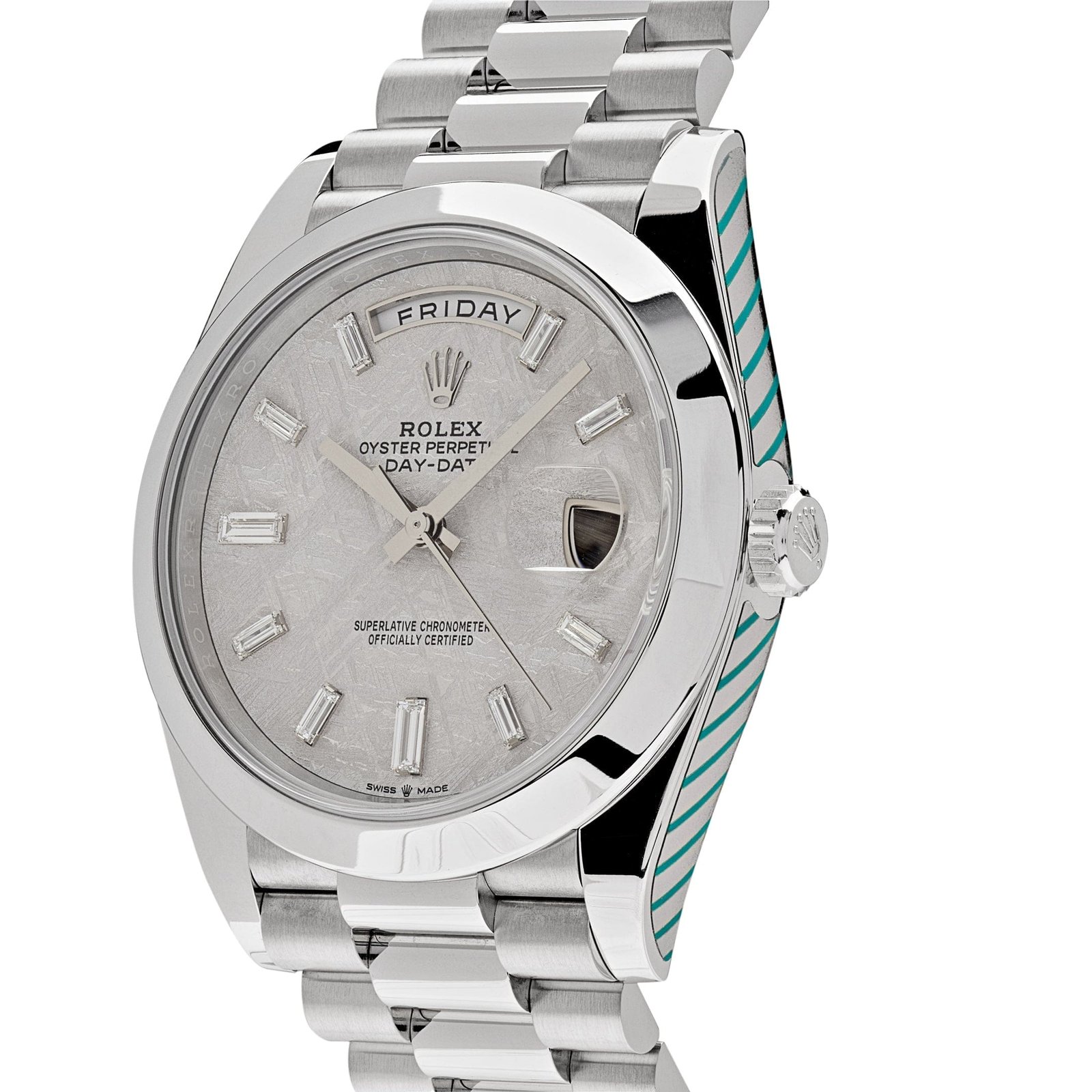 R01ex Day-Date 40 228206 Platinum Meteorite D1am0nd Dial