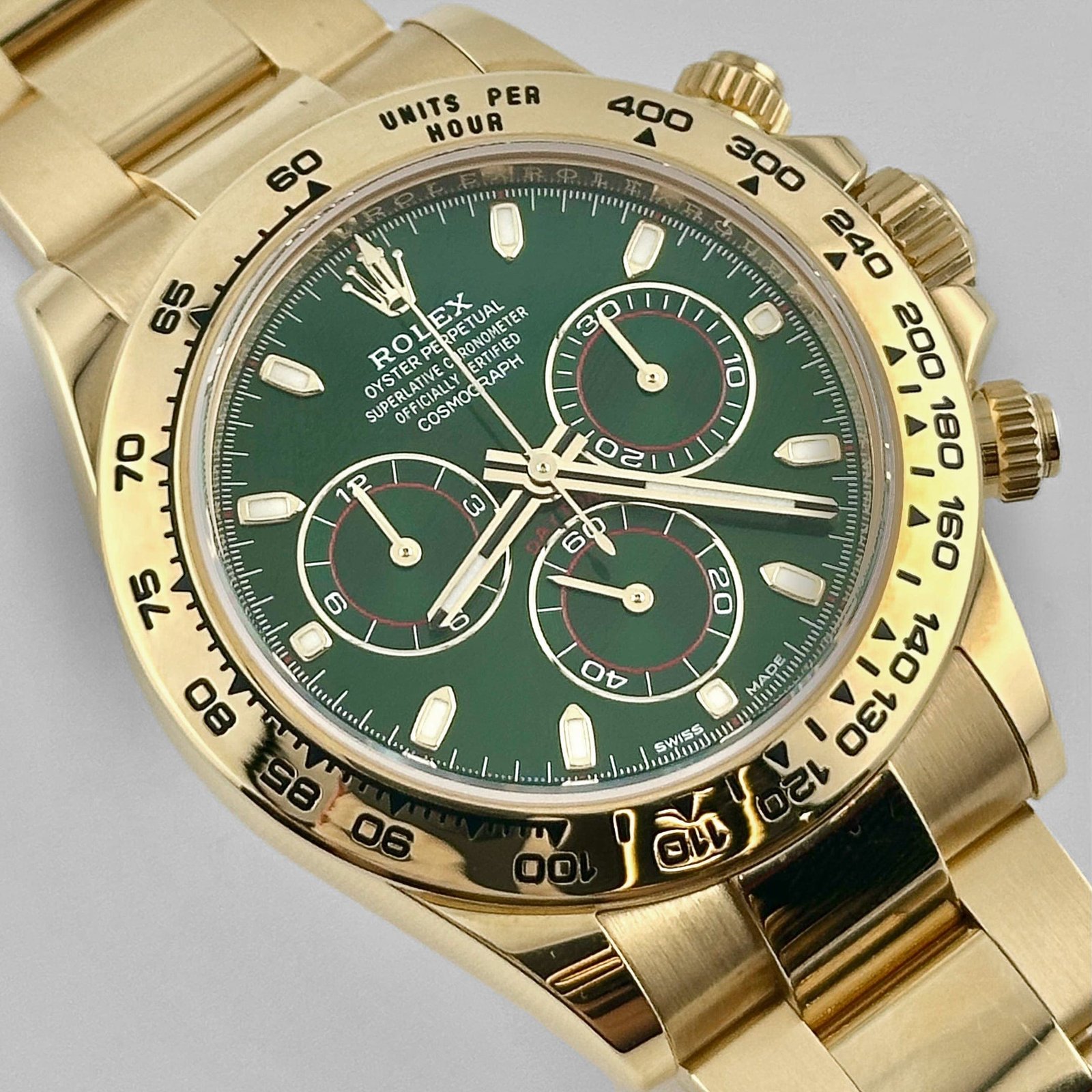 R01ex Daytona 116508 ‘John Mayer’ Yellow Gold Green Dial (2019)