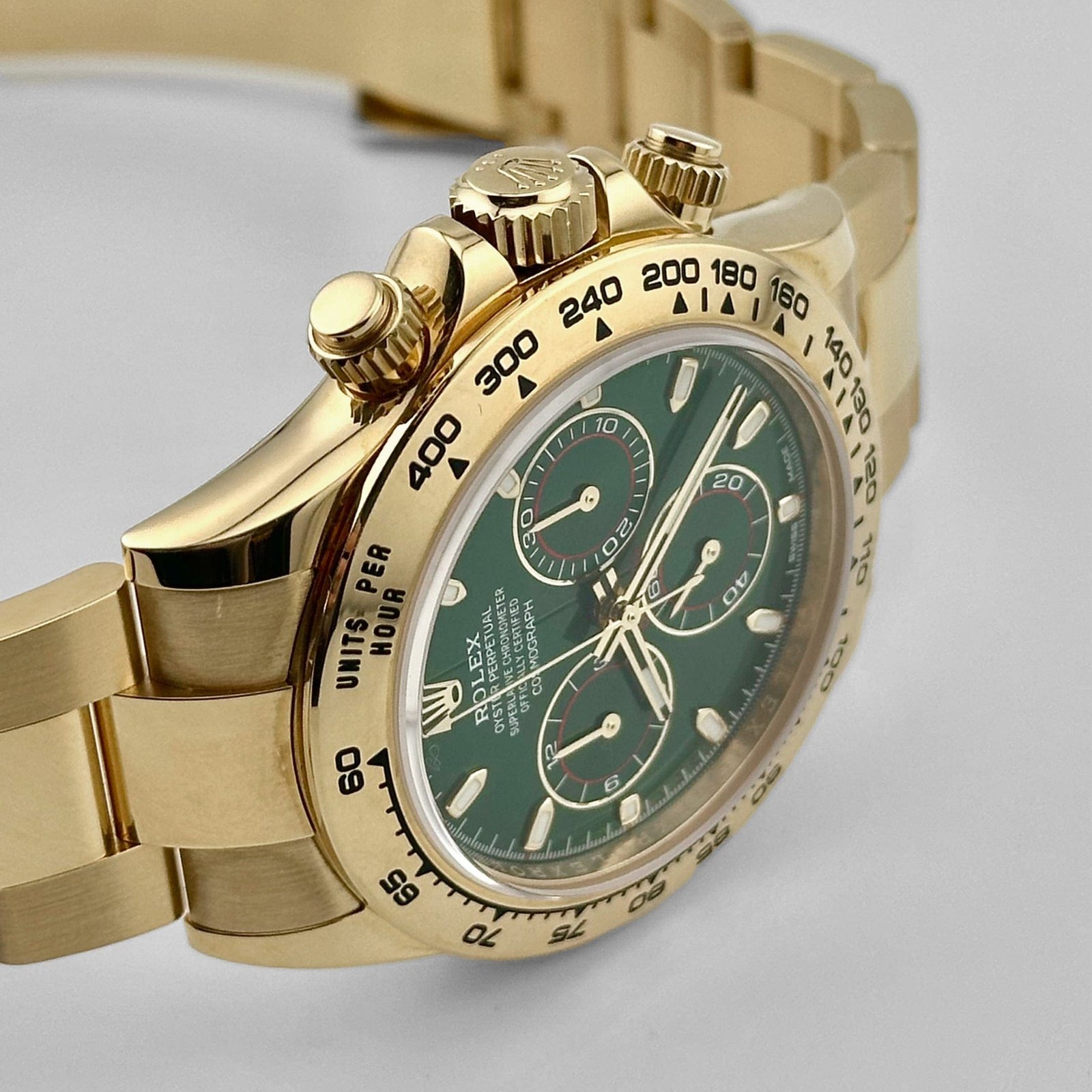 R01ex Daytona 116508 ‘John Mayer’ Yellow Gold Green Dial (2019)