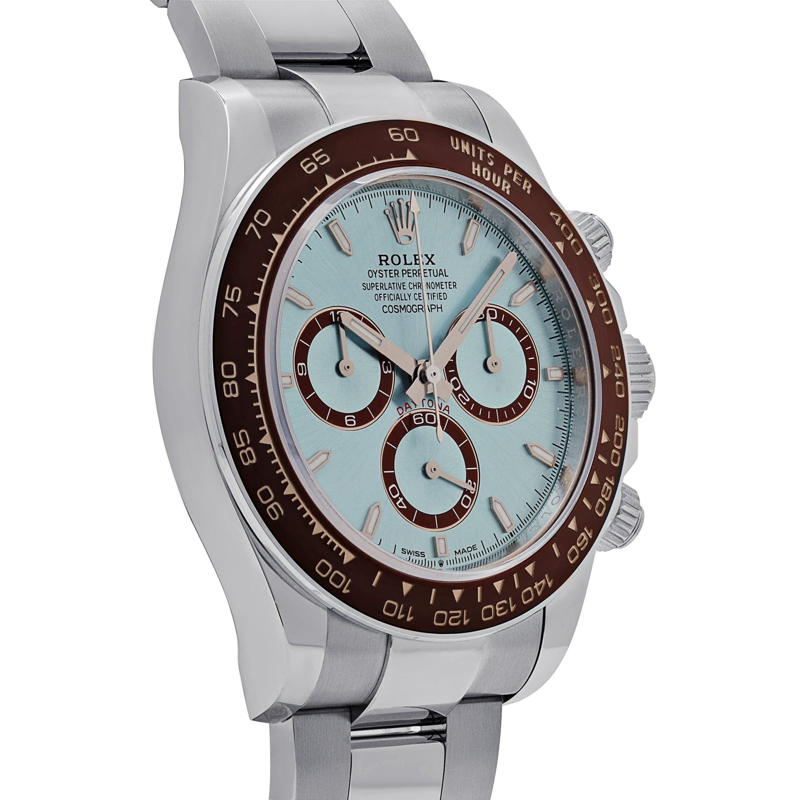 R01ex Daytona 126506 Platinum Ice Blue Dial