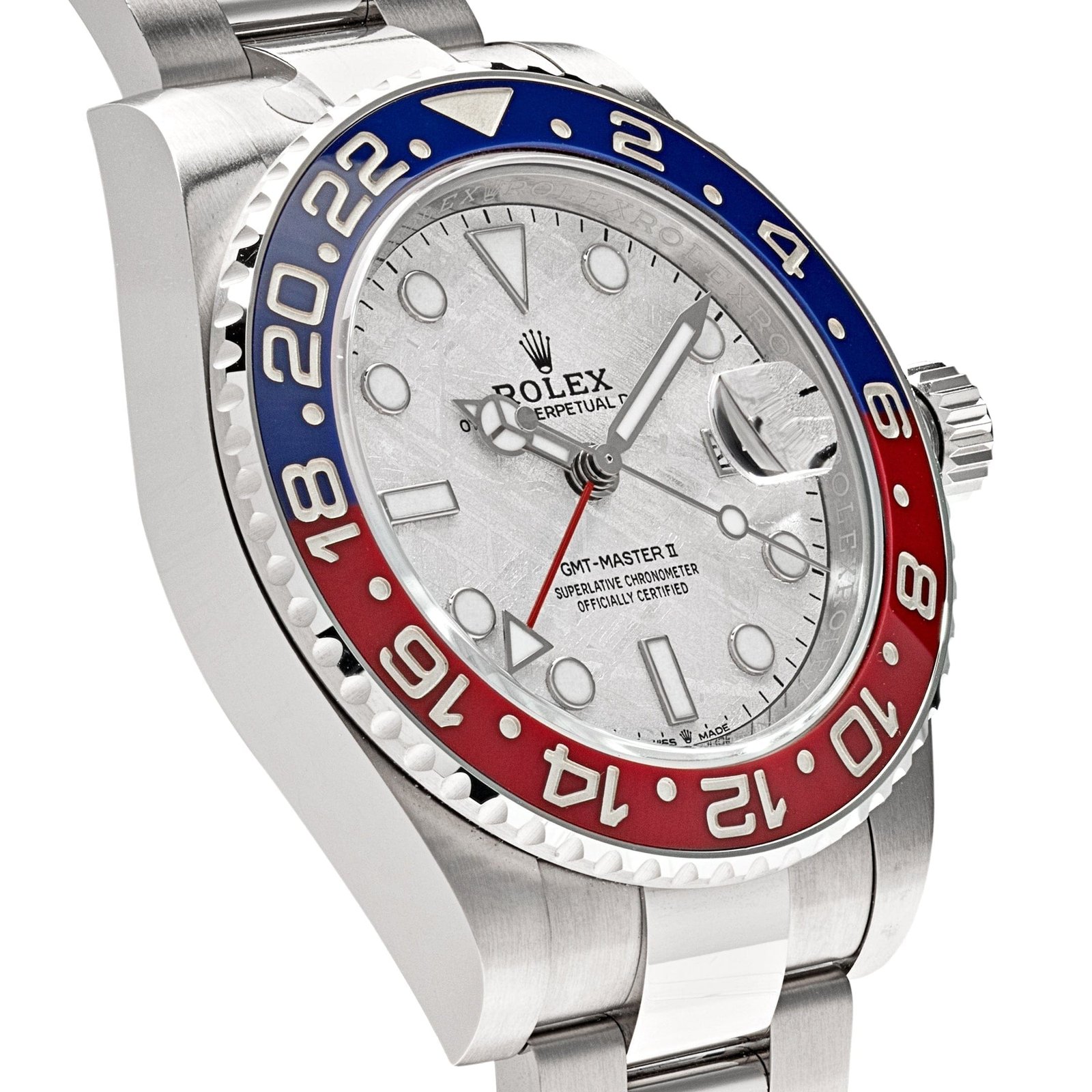 R01ex GMT-Master II 126719BLRO ‘Pepsi’ White Gold Meteorite Dial (2021)