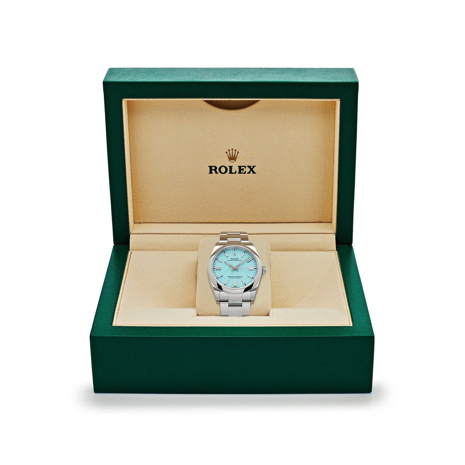 R01ex Oyster Perpetual 36 126000 Stainless Steel Baby Blue Dial (2024)
