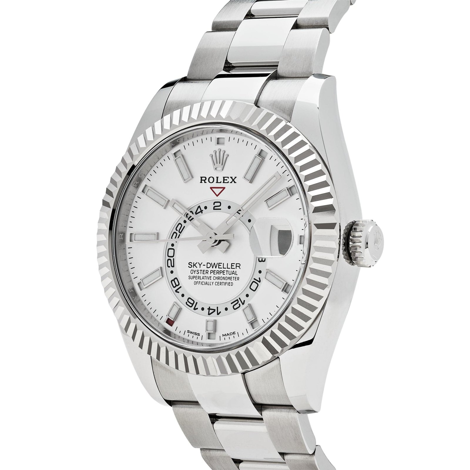 R01ex Sky-Dweller 326934 Stainless Steel White Dial Oyster