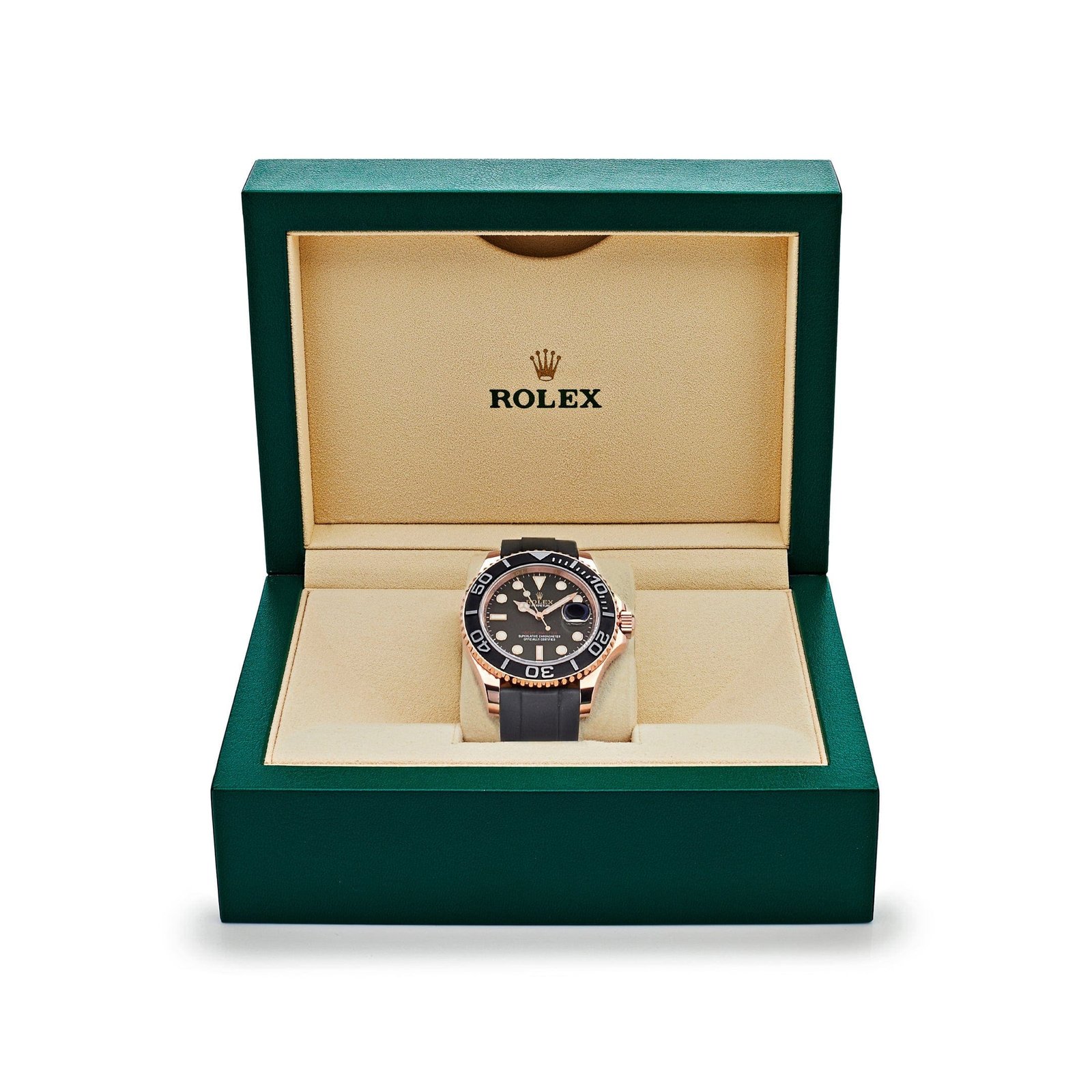 R01ex Yacht-Master 40 116655 Rose Gold Black Dial