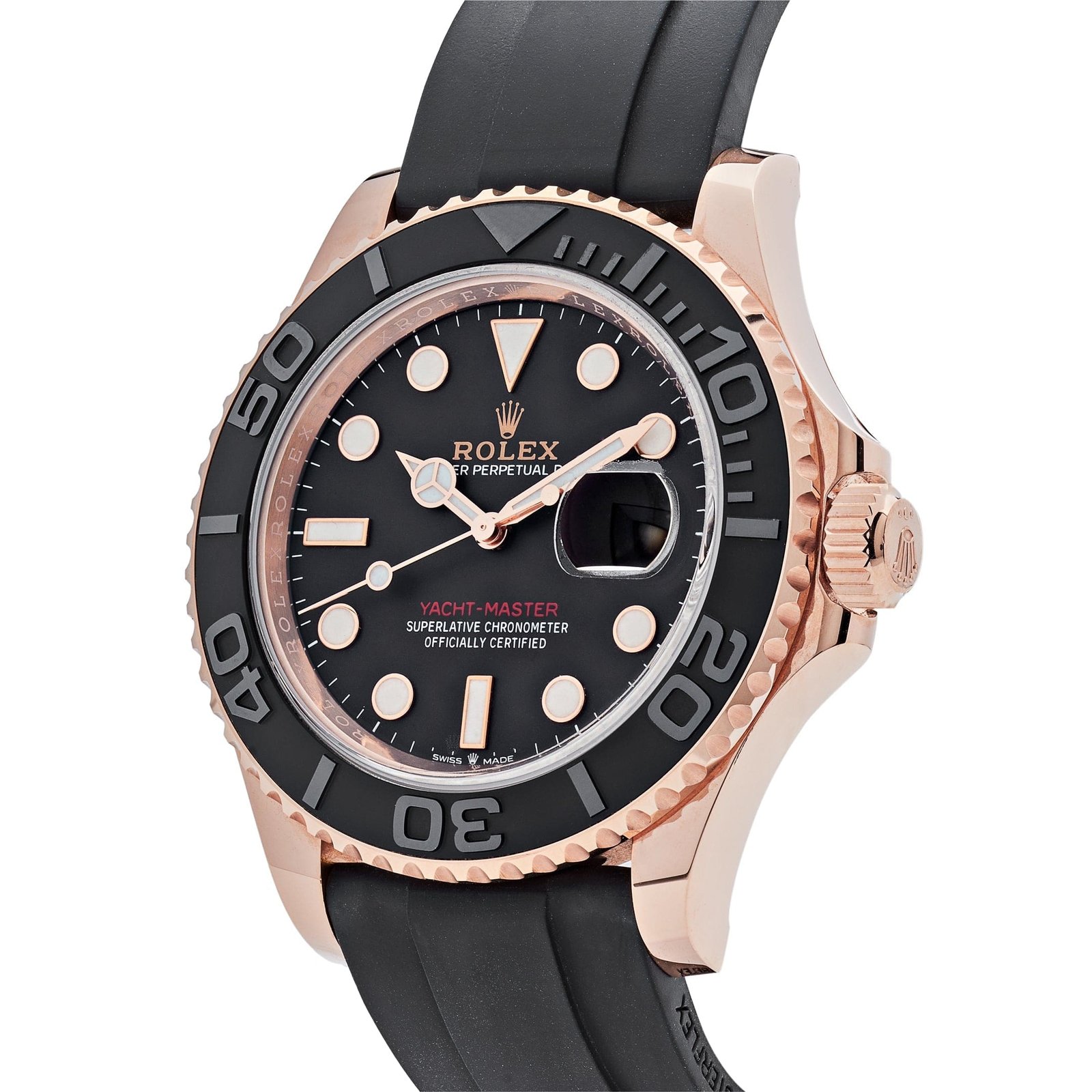 R01ex Yacht-Master 40 126655 Rose Gold Black Dial (2025)