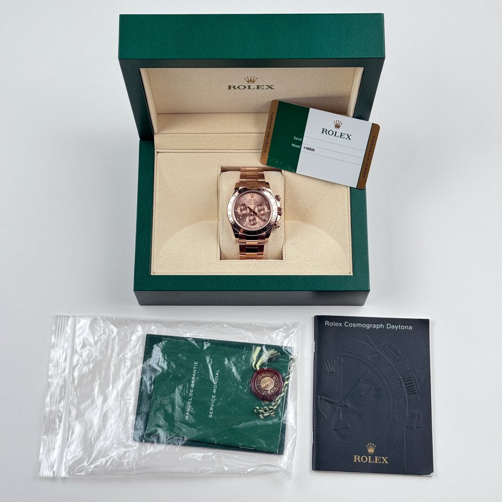 R01ex Daytona 116505 Rose Gold Sundust D1am0nd Baguette Dial (2015)