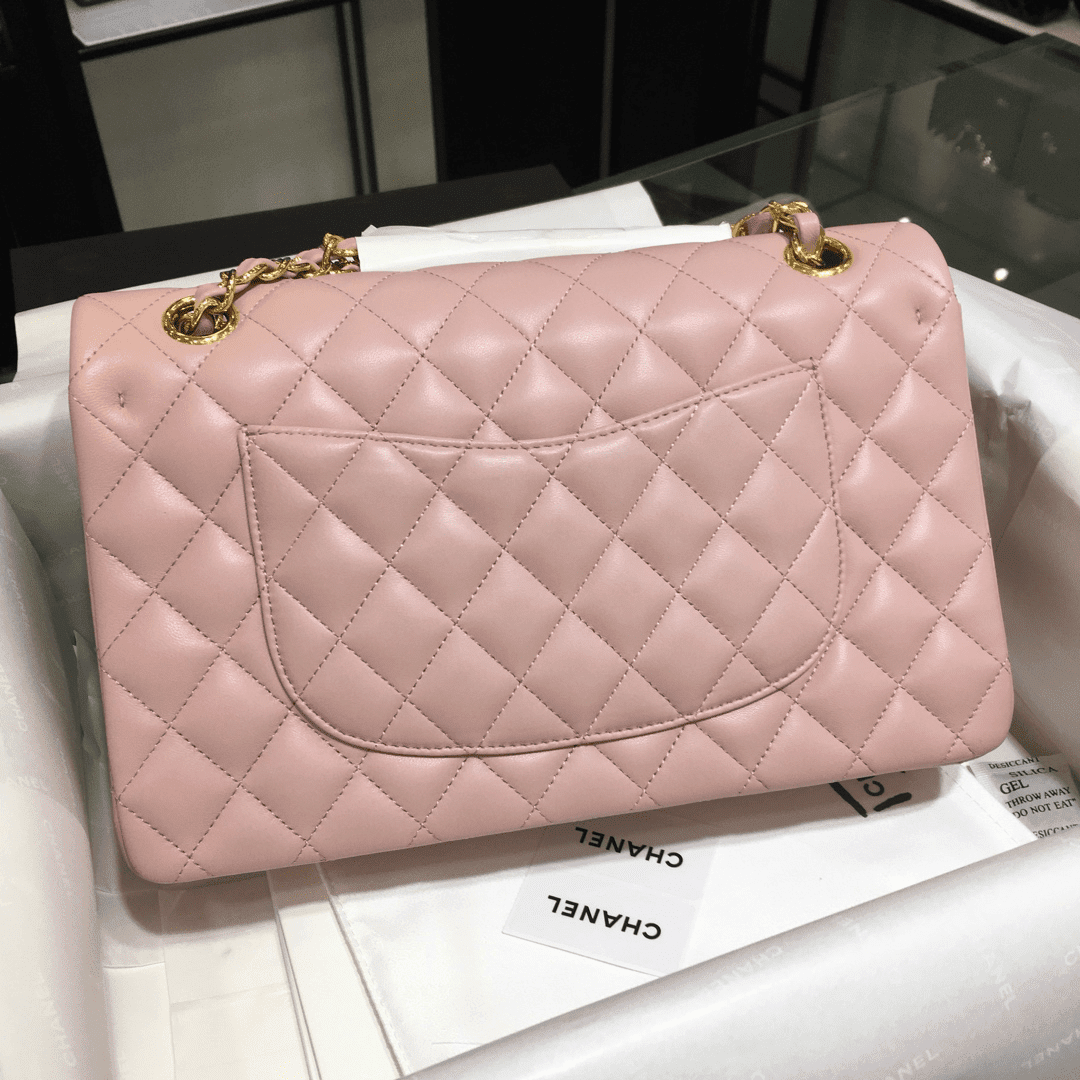Ch**el Classic Double Flap Small Pink Lambskin