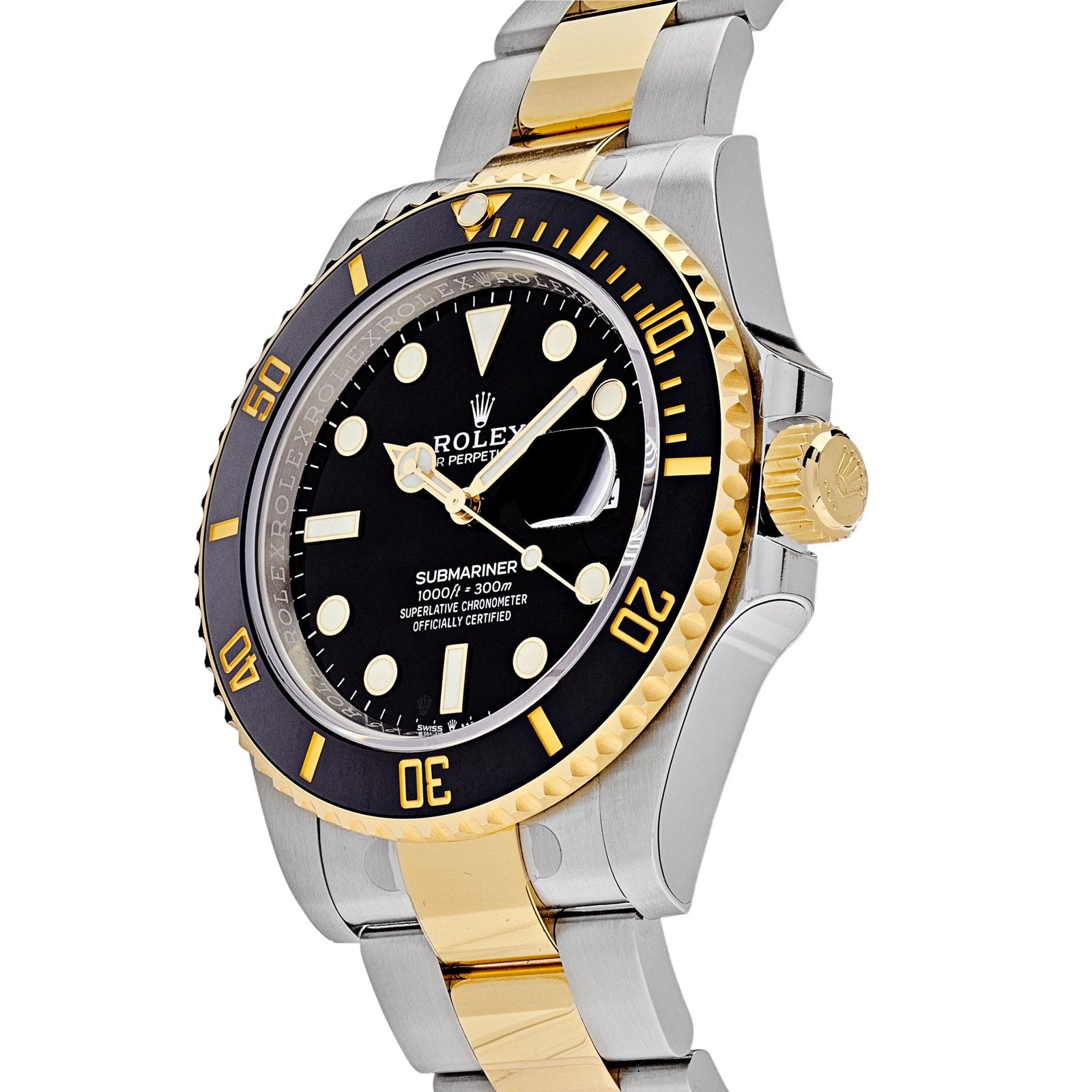 R01ex Submariner Date 126613LN Stainless Steel Yellow Gold Black Dial (2024)