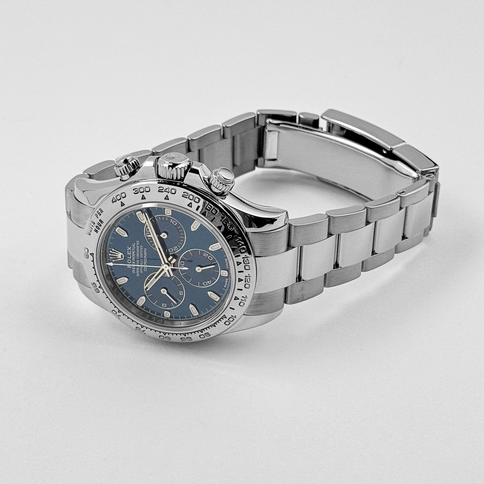 R01ex Daytona 116509 White Gold Blue Dial (2019)
