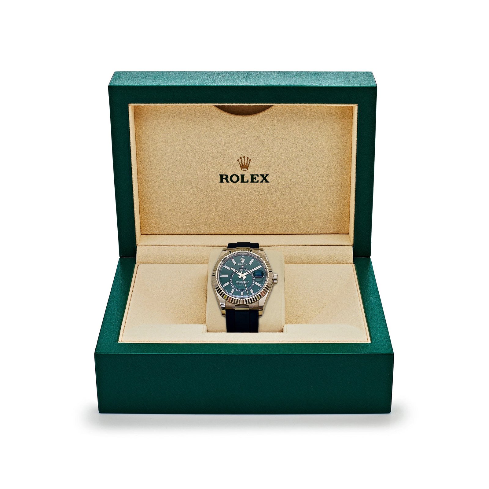 R01ex Sky-Dweller 336238 Yellow Gold Bright Green Dial (2025)